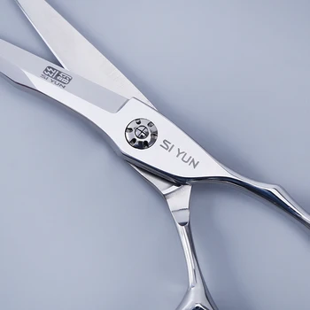 SI YUN 5.5 colių(16.50 cm) ilgio,Samurajus serijos SP55 modelis ašmenys, šlifuoti,aukštos kokybės profesionalios plaukų žirklės.