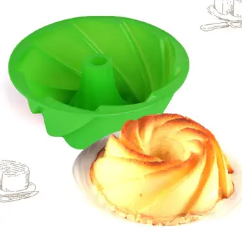Silikono Torto Formos Spiralės Formos Tortas Bakeware Kepimo Įrankiai 3D Duona, Pyragai, bandelės, Pelėsių Pica Visos 