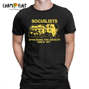 Socialistai Plinta Turto vyriški Marškinėliai Engels Lenino Mao Marksas Obama T-Shirts Socializmo Komunistų Tees Sovietų Drabužiai