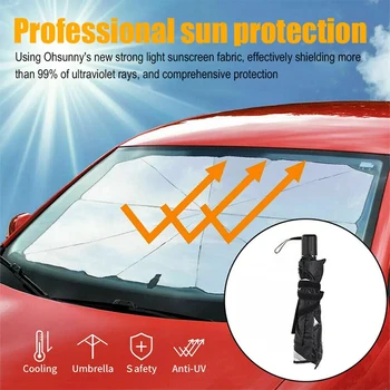 Sulankstomas Automobilio Saulės Skėtis Interjero prekinis, galinis Stiklo skėtį nuo saulės Padengti Priekinio Lango UV Apsauga Atspalvį Užuolaidų Skėtis Automobilių Reikmenys