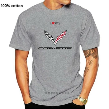 T-shirt Corvette S, M, XL, XXL moteris ZR1 C2 C3 C4 C5 C6 C7 Stingray raumenų automobilių