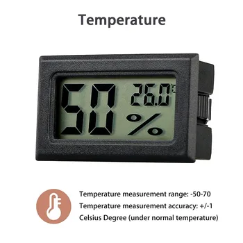 Temperatūros ir Drėgmės Jutiklis Temperatūros Jutiklis Drėgmės Matuoklis Patalpų Termometras su Drėgmėmačiu Gabaritas Monitorius Su Skaitmenine LCD
