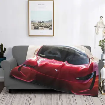 Tesla Roadster Naujausias Modelis ( 2022), T Marškiniai Mesti Antklodę Muslino Meilės Lovatiesė Sofos Antklodė, Patalynė Ir Apima Gobtuvu Antklodė