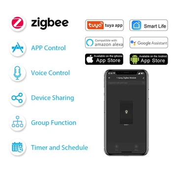 Tuya Smart ZigBee 3.0 Relay 16A PASIDARYK pats Modulis Šviesos ir aparatą IŠJUNGTI Programėlę, Nuotolinis Valdymas, Laikmatis Parama 