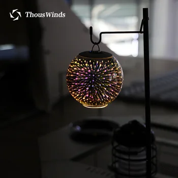 Tūkst. litų Vėjai Tikslas Nulio LED Šviesos 3D Fejerverkų Žibintų Lauko Kempingas Apšvietimas, Šviesa, Šviesa ir 3D Šešėlis Stiklo Umbra