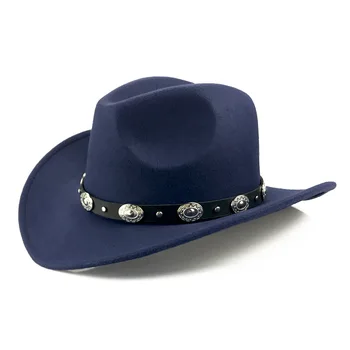 Unisex kaubojaus skrybėlę skrybėlę džiazo skrybėlę fetrinė skrybėlė moterų ir vyrų žiemos vyrų bžūp raudona su juodos vilnos melonik skrybėlę didmeninės