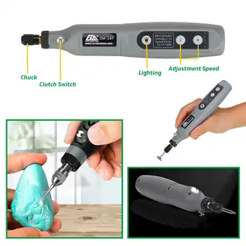 USB Bevielis Rotary Tool Kit Medienos Graviravimas Pen 