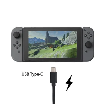 USB Tipo C Įkrovimo Kabelis skirtas Nintendo Jungiklis Joycon Konsolės Valdikliu Gamepad Duomenų Kabeliai Perjungti Maitinimo Laido Viela