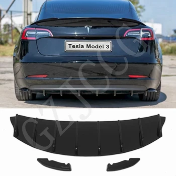 Už Tesla Model 3 2017-2020 ABS medžiagos šoninė šluostė kūno kit automobilio bamperio spoileris automobilio stiliaus