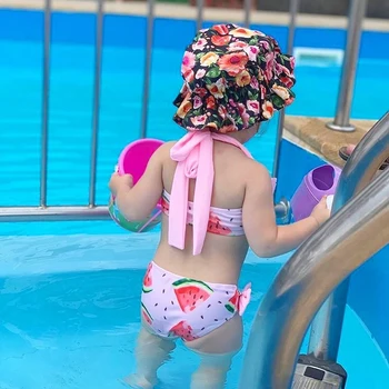 Vasaros Vaikų Arbūzas Spausdinti maudymosi kostiumėlį Kūdikių Mergaičių Maudymosi kostiumai Vaikams Apynasrio Lankas Vienas Gabalas Bikini Merginų Paplūdimio Maudymosi Kostiumas 1-6Y