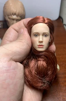 Vietoje 1/6 Europos aktorė red-haired galvos skulptūra modelis, tinka 12-colių moterų vadovai su raudona, plaukai ir šviesiai odai.