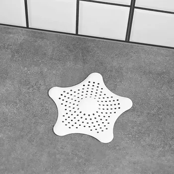 Virtuvės silikono penkerių-pažymėjo žvaigždutė kriaukle kiaurasamtis filtras vonios kambarys gyvis grindų drenažo dušas, plaukų kanalizacijos filtras colanders