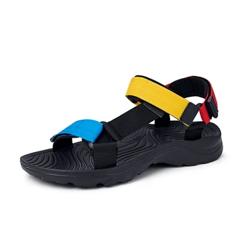 Vyrai Sandalai Vasaros Paplūdimio Laisvalaikio Bateliai Kvėpuojantis Juoda Pėsčiomis Sportiniai Bateliai Aukštos Kokybės Unisex PU Soft, neslidžia Vyrų Avalynė