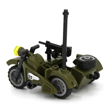 Ww2 vokiečių karinės minifigures kariuomenės karinių Tris motociklą pajėgų įranga, įrangos pardavimas, biuro įrangos blokai žaislai berniukams
