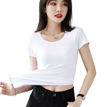 X1364-2020 naujas korėjiečių moterų studentų drabužiai moterims, trumparankoviai marškinėliai moterims