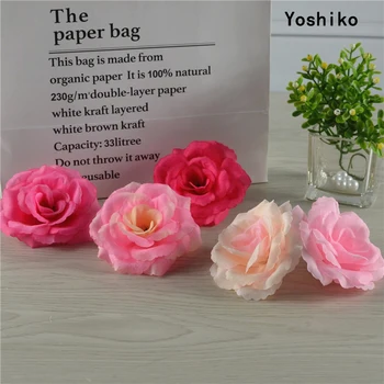 Yoshiko 8CM rožių galvos vestuvių dekoratyvinės gėlės sienos 