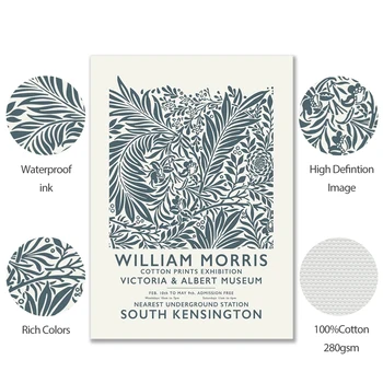 Šiaurės William Morris Plakato Spauda Anotacija Augalų Paveikslai Tapyba Medetkų Larkspur Sienos Menas Nuotraukas, Svetainės Namų Dekoro