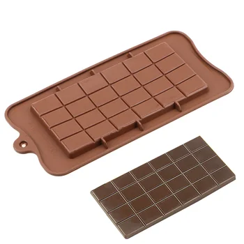 Šokolado Formos Saldainiai Baras Cukraus Pyragas Pelėsių 24 Ertmės Virtuvės Ledo Blokas Dėklas Bakeware Silikono Pliurpalas Pudingas Pelėsių