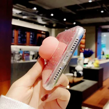 Blizgučiai Žvaigždžių Telefoną Atveju huawei Honor 20 lite 3D Rožinė, Persiko padengti huawei P20 30 P40 Lite P Smart 2020 