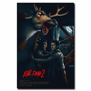 Evil Dead 2 Klasikinis Siaubo Filmas Šilko Audinys Sienos Plakatus Dekoro Lipduko Šviesus