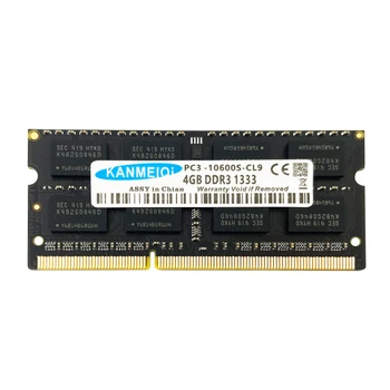 KANMEIQi DDR3 4GB Ram Laptop 8GB 1333Mhz 1 600MHZ Atmintis Nešiojamojo kompiuterio Modulį PC3L-12800 SO-DIMM Naujas 2GB 1.35 V 204PIN visi