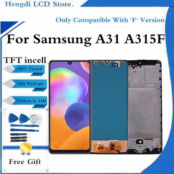 LCD Samsung A31 A315 LCD Ekranas Jutiklinis Ekranas skaitmeninis keitiklis Asamblėjos Pakeisti A31 SM-A315F/DS Ekranas