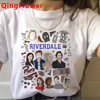 Riverdale Pietų Žalčių marškinėliai moteriška ulzzang atsitiktinis pora kawaii viršuje tees marškinėliai ulzzang harajuku kawaii