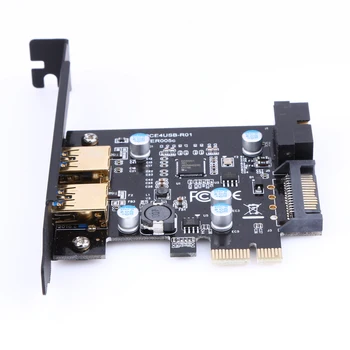 Super greitis PCI-E, USB 3.0, su 2 USB jungtys PCI Express Plėtros Kortelę ar 19-Pin Maitinimo Jungtis paramos PCIE 1X 4X 8X 16X