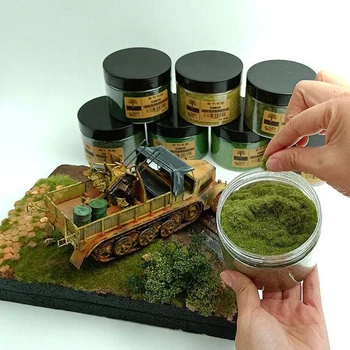 1 Butelis Statinio Žolės Modelis Dirbtinės Žolės Milteliai Miniatiūriniai Smėlio Žaislas Pastato Kraštovaizdžio