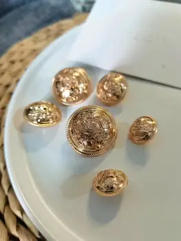 10vnt aukso aukso metalo mygtukai drabužis kailio siuvimo reikmenys, sagos, drabužių amatų Black point naftos mygtuką