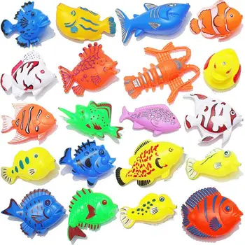 10vnt Plastiko Netikrą Žuvų Plūduriuoja Dirbtinės Žuvys Mažos Tropinių Žuvų Modeliavimas Ryškus Kraštovaizdžio Akvariumas Ornamentas, Papuošimas