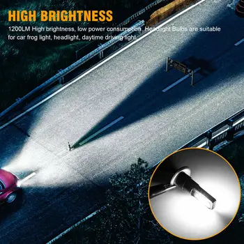 2x H1 Super Balta 6000K LED Rūko Žibintų Vairavimo Lemputes Rinkinio Didelis Mažas Šviesos Žibintai