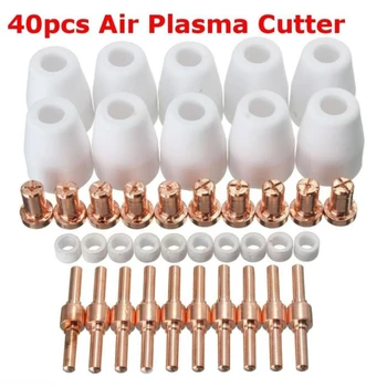 40Pcs Plazminio Pjovimo Reikmenys (Išplėstinis) Tinka Cut40 50 su Plasma Cutter