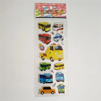 6pcs Priekaištauti Mažai Autobusų Lipdukas Vaikams Nešiojamas Decal Šaldytuvas Riedlentė Doodle Žaislas Burbulas Anime Priekaištauti Automobilių Lipdukai