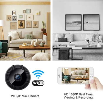 A9 Mini Kamera HD 1080P WiFi Kamera Naktinio Versija Mikro Vaizdo Stebėjimo Diktofonas Belaidė Mini vaizdo Kameros IP Kameros