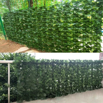 Dirbtinis Gebenės Lapų tvora net Dirbtiniais Ivy Vynuogių Lapų Dekoracija Dirbtinis Gyvatvores Tvora Modeliavimas Žalieji Augalai Lauko Sodo Dekoro