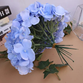 Dirbtinių Gėlių Šilko Hydrangea Gėlių Galvos Vestuves Namų puošybai 