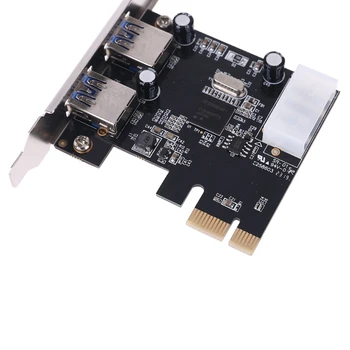 PCI-E PCI Express Dual Port USB 3.0 HUB Plėtimosi Kortelės Adapterį Profilio Laikiklis 28TE