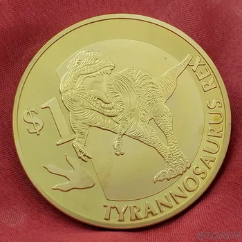 Senovės Dragon Dinozaurų Proginės Aukso Monetos Jubiliejų Dovana Individualų gyvūnų monetos