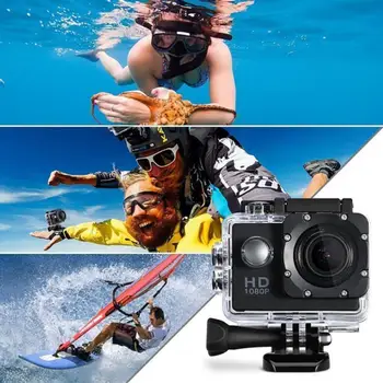 Veiksmo Kamera 12MP HD 1080P 32 GB, 1.5 colių-140D po vandeniu Vandeniui Mini DV Šalmas Vaizdo Įrašymo Kameros Sportas vaizdo Kamera