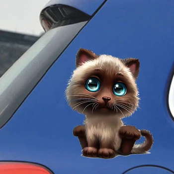 15*18CM Automobilių 3D Stereo Anime Juokinga Asmenybė Kačiukas Lipdukas Automobilio Lipdukas Stilius Cute Kačių Kino Šuns Leteną Automobilių Lipdukas