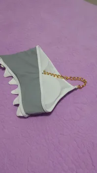 2021 m. Vasarą Naujų Moteris Bikini Dviejų dalių Kostiumas Seksualus vientisas Ryklys vientisas maudymosi kostiumėlis Geležinės Grandinės Apdailos Ponios, Swimsuit Moterys