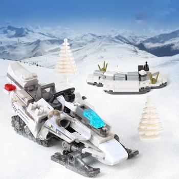 2021 NAUJŲ Karinių Moto Rogės, Sniego SS Transporto priemonės Miesto Statybos Blokus Sniego Motociklas Švietimo Žaislai Vaikams Kalėdų Dovanos