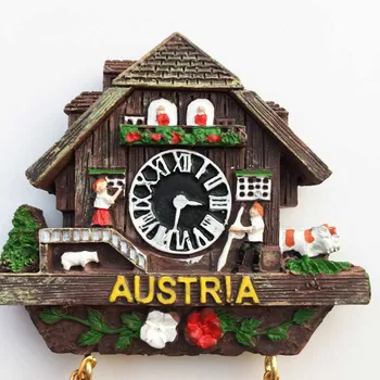 Austrija Gegutė Laikrodis Kelionės Suvenyras, Šaldytuvo Magnetas Cartoon Formos Šaldytuvas Magnetiniai Lipdukai, Dovana, Žaislai Vaikams