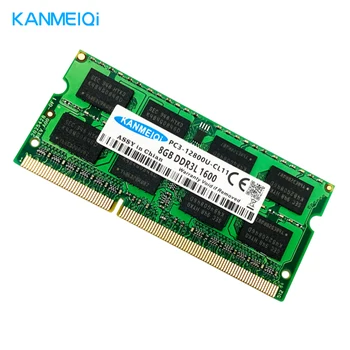KANMEIQi DDR3 4GB Ram Laptop 8GB 1333Mhz 1 600MHZ Atmintis Nešiojamojo kompiuterio Modulį PC3L-12800 SO-DIMM Naujas 2GB 1.35 V 204PIN visi