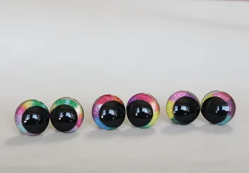 NAUJAS 10PCSt 25mm naujų Animacinių filmų 3D VAIVORYKŠTĖ blizgučiai žaislas akis funnny lėlės akys Su poveržle 19colors parinktis