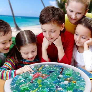 Vandens Karoliukai su 16 Jūrų Gyvūnai Žaislas Jutimo Karoliukai Vaikams 3+ Tyrinėtojai Lytėjimo Jutimo Rinkinys Jūros Gyvūnų Būtybių Namų Dekoro