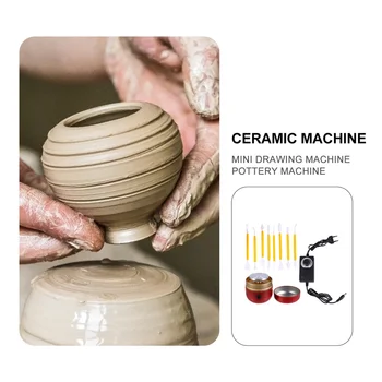 1 Rinkinys Mini Electric Keramikos Varantys Reguliuojamas Mašina su Skulptūrų Įrankis Plug
