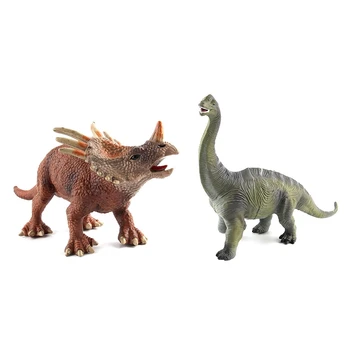 2 Vnt Didelis Dydis Juros Periodo Laukinis Gyvenimas Styracosaurus/Brachiosaurus Dinozaurų Plastiko Žaislas Žaisti Žaislų Pasaulyje Dinozaurų Parkas Modelis Veiksmų Fi