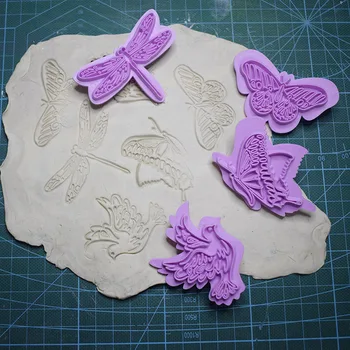 4pcs Plastiko, Keramikos Antspaudas Dragonfly/Drugelis/Eagle Modelis Dizaineris 
